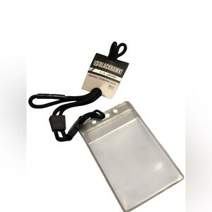 BLACKHAWK! Clear ID Badge Holder with Black Lanyard